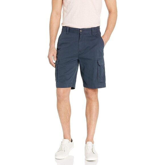 Amazon Essentials Men's Classic-Fit Cargo Short 100% Cotton 10" Inseam Navy 42 - Picture 2 of 12